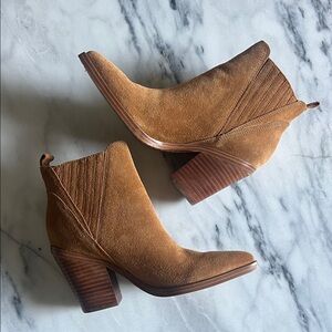 Marc Fisher Brown Suede Ankle Booties